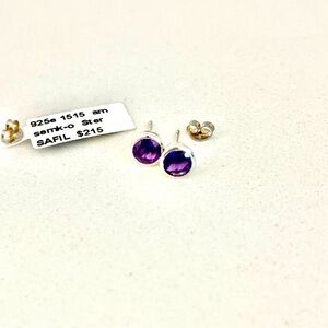Sterling silver 925 Amethyst earrings